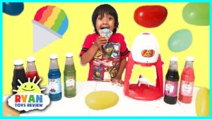 Jelly Belly Candy Electric Snow Cone Maker! DIY homemade Ice Shaver with Ryan ToysReview