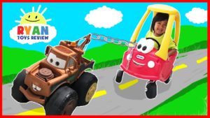 Disney Cars 3 Max Mater Tow Ryan and Lightning McQueen! Truck Toy Cars for kids