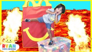 THE FLOOR IS LAVA CHALLENGE GIANT McDonald’s Happy Meal! Ryan Family Fun Kids Pretend Playtime