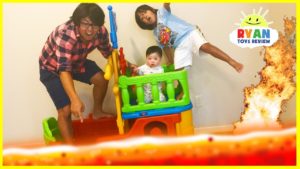 THE FLOOR IS LAVA CHALLENGE! Ryan ToysReview Family Fun Kids Pretend Playtime