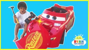 Disney Cars 3 Lightning McQueen Battery Powered Power Wheels Ride on Car Kids Unboxing & Tes ...