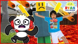 ROBLOX Natural Survival Disaster In Real Life + Combo Panda Gaming Family Fun kids Pretend Playtime