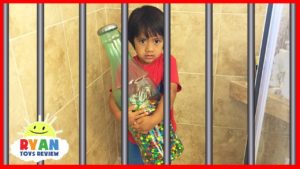 BAD KID STEALS Giant Coke Candy M&M and Skittles escape Jail IRl! Family Fun Kids Pretend Pl ...