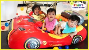 Ball Pit Show with GIANT BALL PITS and Learn colors with Giant Dump Truck Toy