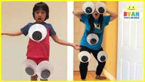 Kid Pranks Mommy and Daddy Giant Magical Googly Eyes with M&M McDonald’s Happy Meal Toys