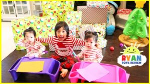 Christmas Morning 2017 Opening Presents with Ryan ToysReview