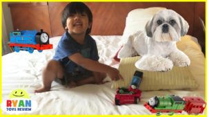 Ryan Plays with Thomas & Friends Toy Trains for Kids