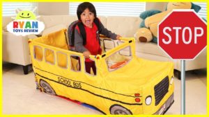 Ryan Pretend Play with School Bus Tent!