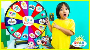 Ryan plays Nick Jr Quiz Spin Wheels game with Paw Patrols Surprise Toys