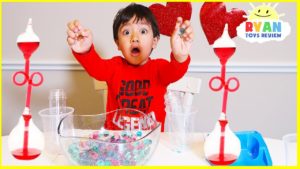 Top Science Experiments for kids to do at home for Valentine with Ryan ToysReview