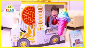 Ryan Pretend Play with cooking food truck playhouse