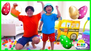 Easter Egg hunt Surprise Toys Challenge for Kids with Ryan ToysReview