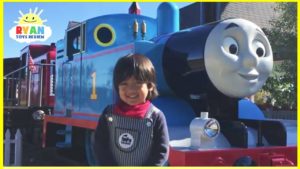 Ryan meets Giant Real Life Thomas and Friends Trains at ThomasLand Amusement Park