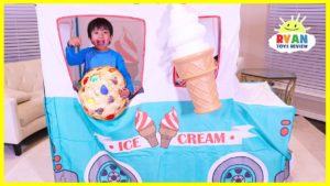 Ryan Pretend Play with Ice Cream Truck Food Toys!