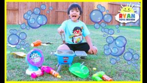 Bubble Machine Toys for kids Pretend Play Grill!