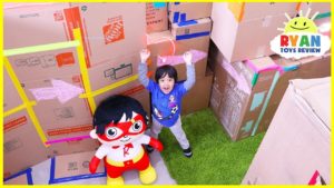 Giant Box Fort Maze Challenge!!!