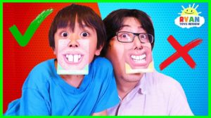 Ryan plays Who’s Nose Guess Your Face Board Game for kids!