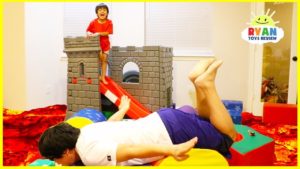 The Floor is Lava Challenge Pretend Playtime with Ryan ToysReview!