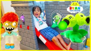 Plants vs Zombies Plush : Zombies Return Pretend Play  with Ryan ToysReview!!!