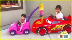 Ryan’s Drive Thru Pretend Play Restaurant on Kids Power Wheels!!!