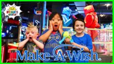 Ryan play games at Dave and Busters with Dalton and Josiah | Make a Wish Edition!!