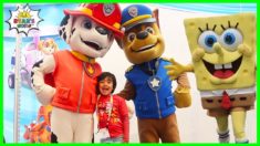 Ryan meets Paw Patrol Chase and SpongeBob SquarePants!!!!