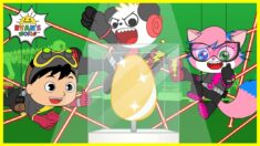 Super Spy Kids with Ryan and Combo Panda for the Golden Egg! |Cartoon animation for Kids!