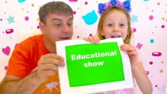 Nastya and an educational show with Dad